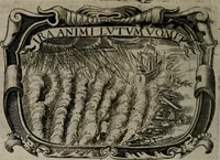 An illustration from Principe perfecto y ministros aiustados : documentos politicos, y morales en emblemas (1662)