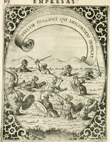Picture 103 of 126 from Idea de vn principe politico christiano : representada en cien empresas (1640), leaf 585