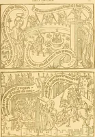 An illustration from Principia typographica. The block-books, or xylographic delineations of scripture history; issued in Holland, Flanders and Germany, during the fifteenth century, exemplified and considered in connexion with the origin of printing. To which is added an attempt to elucidate the character of the paper-marks of the period (1858)