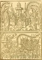 An illustration from Principia typographica. The block-books, or xylographic delineations of scripture history; issued in Holland, Flanders and Germany, during the fifteenth century, exemplified and considered in connexion with the origin of printing. To which is added an attempt to elucidate the character of the paper-marks of the period (1858)