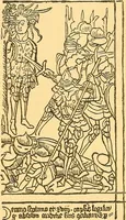 An illustration from Principia typographica. The block-books, or xylographic delineations of scripture history; issued in Holland, Flanders and Germany, during the fifteenth century, exemplified and considered in connexion with the origin of printing. To which is added an attempt to elucidate the character of the paper-marks of the period (1858)