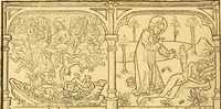 An illustration from Principia typographica. The block-books, or xylographic delineations of scripture history; issued in Holland, Flanders and Germany, during the fifteenth century, exemplified and considered in connexion with the origin of printing. To which is added an attempt to elucidate the character of the paper-marks of the period (1858)