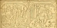 An illustration from Principia typographica. The block-books, or xylographic delineations of scripture history; issued in Holland, Flanders and Germany, during the fifteenth century, exemplified and considered in connexion with the origin of printing. To which is added an attempt to elucidate the character of the paper-marks of the period (1858)