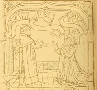 An illustration from Principia typographica. The block-books, or xylographic delineations of scripture history; issued in Holland, Flanders and Germany, during the fifteenth century, exemplified and considered in connexion with the origin of printing. To which is added an attempt to elucidate the character of the paper-marks of the period (1858)