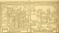 An illustration from Principia typographica. The block-books, or xylographic delineations of scripture history; issued in Holland, Flanders and Germany, during the fifteenth century, exemplified and considered in connexion with the origin of printing. To which is added an attempt to elucidate the character of the paper-marks of the period (1858)