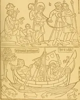 An illustration from Principia typographica. The block-books, or xylographic delineations of scripture history; issued in Holland, Flanders and Germany, during the fifteenth century, exemplified and considered in connexion with the origin of printing. To which is added an attempt to elucidate the character of the paper-marks of the period (1858)