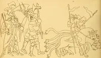 An illustration from Principia typographica. The block-books, or xylographic delineations of scripture history; issued in Holland, Flanders and Germany, during the fifteenth century, exemplified and considered in connexion with the origin of printing. To which is added an attempt to elucidate the character of the paper-marks of the period (1858)