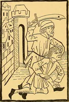 An illustration from Principia typographica. The block-books, or xylographic delineations of scripture history; issued in Holland, Flanders and Germany, during the fifteenth century, exemplified and considered in connexion with the origin of printing. To which is added an attempt to elucidate the character of the paper-marks of the period (1858)