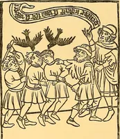 An illustration from Principia typographica. The block-books, or xylographic delineations of scripture history; issued in Holland, Flanders and Germany, during the fifteenth century, exemplified and considered in connexion with the origin of printing. To which is added an attempt to elucidate the character of the paper-marks of the period (1858)