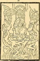 An illustration from Principia typographica. The block-books, or xylographic delineations of scripture history; issued in Holland, Flanders and Germany, during the fifteenth century, exemplified and considered in connexion with the origin of printing. To which is added an attempt to elucidate the character of the paper-marks of the period (1858)