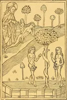 An illustration from Principia typographica. The block-books, or xylographic delineations of scripture history; issued in Holland, Flanders and Germany, during the fifteenth century, exemplified and considered in connexion with the origin of printing. To which is added an attempt to elucidate the character of the paper-marks of the period (1858)