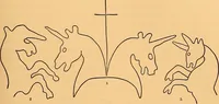 An illustration from Principia typographica. The block-books, or xylographic delineations of scripture history; issued in Holland, Flanders and Germany, during the fifteenth century, exemplified and considered in connexion with the origin of printing. To which is added an attempt to elucidate the character of the paper-marks of the period (1858)