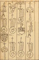 An illustration from Principia typographica. The block-books, or xylographic delineations of scripture history; issued in Holland, Flanders and Germany, during the fifteenth century, exemplified and considered in connexion with the origin of printing. To which is added an attempt to elucidate the character of the paper-marks of the period (1858)