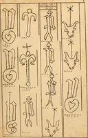 An illustration from Principia typographica. The block-books, or xylographic delineations of scripture history; issued in Holland, Flanders and Germany, during the fifteenth century, exemplified and considered in connexion with the origin of printing. To which is added an attempt to elucidate the character of the paper-marks of the period (1858)
