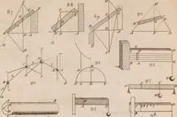 An illustration from The principles of mechanics : explaining and demonstrating the general laws of motion, the laws of gravity, motion of descending bodies, projectiles, mechanic powers, pendulums, centers of gravity, &c. strength and stress of timber, hydrostatics, and construction of machines : a work very necessary to be known, by all gentlemen, and others, that desire to have an insight into the works of nature and art : and extremely useful to all sorts of artificers, particularly to architects, engineers, shipwrights, millwrights, watchmakers, &c. or any that work in a mechanical way : illustrated with forty-three copper-plates (1773)