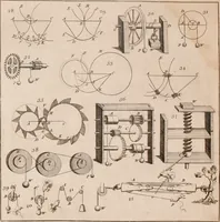 An illustration from The principles of mechanics : explaining and demonstrating the general laws of motion, the laws of gravity, motion of descending bodies, projectiles, mechanic powers, pendulums, centers of gravity, &c. strength and stress of timber, hydrostatics, and construction of machines : a work very necessary to be known, by all gentlemen, and others, that desire to have an insight into the works of nature and art : and extremely useful to all sorts of artificers, particularly to architects, engineers, shipwrights, millwrights, watchmakers, &c. or any that work in a mechanical way : illustrated with forty-three copper-plates (1773)