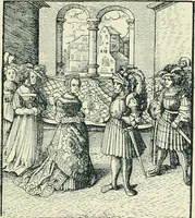 An illustration from The printed book, its history, illustration, and adornment, from the days of Gutenberg to the present time (1887)
