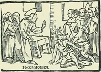 An illustration from The printed book, its history, illustration, and adornment, from the days of Gutenberg to the present time (1887)