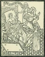 An illustration from The printed book, its history, illustration, and adornment, from the days of Gutenberg to the present time (1887)
