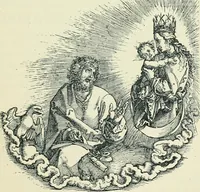 An illustration from The printed book, its history, illustration, and adornment, from the days of Gutenberg to the present time (1887)