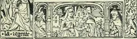 An illustration from The printed book, its history, illustration, and adornment, from the days of Gutenberg to the present time (1887)