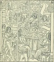 An illustration from The printed book, its history, illustration, and adornment, from the days of Gutenberg to the present time (1887)