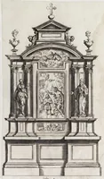 An illustration from [Prints from Vignola's Regola delli cinque ordini d'architettura, 1642] (1642)