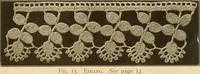 An illustration from The Priscilla crochet book, edgings and insertions, no. 2; a collection of beautiful and useful patterns, with directions for working (1916)
