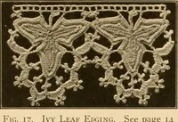 An illustration from The Priscilla crochet book, edgings and insertions, no. 2; a collection of beautiful and useful patterns, with directions for working (1916)