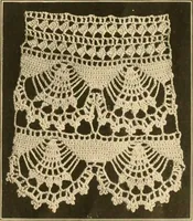 An illustration from The Priscilla crochet book, edgings and insertions, no. 2; a collection of beautiful and useful patterns, with directions for working (1916)
