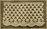 An illustration from The Priscilla crochet book, edgings and insertions, no. 2; a collection of beautiful and useful patterns, with directions for working (1916)