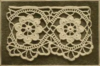 An illustration from The Priscilla crochet book, edgings and insertions, no. 2; a collection of beautiful and useful patterns, with directions for working (1916)