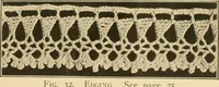 An illustration from The Priscilla crochet book, edgings and insertions, no. 2; a collection of beautiful and useful patterns, with directions for working (1916)