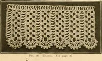 An illustration from The Priscilla crochet book, edgings and insertions, no. 2; a collection of beautiful and useful patterns, with directions for working (1916)