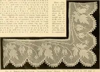 An illustration from The Priscilla crochet book, edgings and insertions, no. 2; a collection of beautiful and useful patterns, with directions for working (1916)