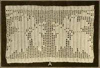 An illustration from The Priscilla crochet book, edgings and insertions, no. 2; a collection of beautiful and useful patterns, with directions for working (1916)