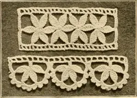 An illustration from The Priscilla crochet book, edgings and insertions, no. 2; a collection of beautiful and useful patterns, with directions for working (1916)