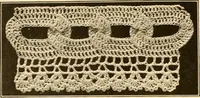 An illustration from The Priscilla crochet book, edgings and insertions, no. 2; a collection of beautiful and useful patterns, with directions for working (1916)