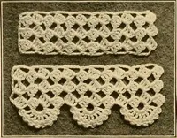 An illustration from The Priscilla crochet book, edgings and insertions, no. 2; a collection of beautiful and useful patterns, with directions for working (1916)