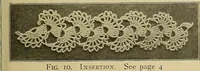 An illustration from The Priscilla crochet book, edgings and insertions; a collection of beautiful and useful patterns, with directions for working (1913)