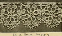 An illustration from The Priscilla crochet book, edgings and insertions; a collection of beautiful and useful patterns, with directions for working (1913)