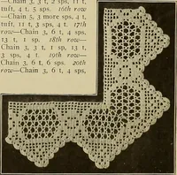 An illustration from The Priscilla crochet book, edgings and insertions; a collection of beautiful and useful patterns, with directions for working (1913)