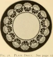 An illustration from The Priscilla crochet book, centerpieces and doilies; (1915)