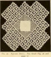 An illustration from The Priscilla crochet book, centerpieces and doilies; (1915)