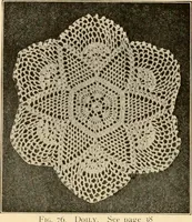 An illustration from The Priscilla crochet book, centerpieces and doilies; (1915)