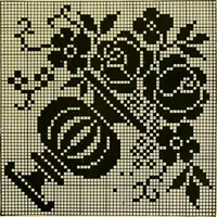 Picture 10 of 65 from The Priscilla filet crochet book : a collection of beautiful designs in filet crochet, equally adapted to cross-stitch beads and canvas with working directions (1915), leaf 10