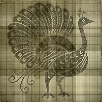 Picture 19 of 65 from The Priscilla filet crochet book : a collection of beautiful designs in filet crochet, equally adapted to cross-stitch beads and canvas with working directions (1915), leaf 18