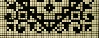 An illustration from The Priscilla filet crochet book : a collection of beautiful designs in filet crochet, equally adapted to cross-stitch beads and canvas with working directions (1915)