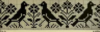 An illustration from The Priscilla filet crochet book : a collection of beautiful designs in filet crochet, equally adapted to cross-stitch beads and canvas with working directions (1915)