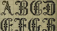 An illustration from The Priscilla filet crochet book : a collection of beautiful designs in filet crochet, equally adapted to cross-stitch beads and canvas with working directions (1915)